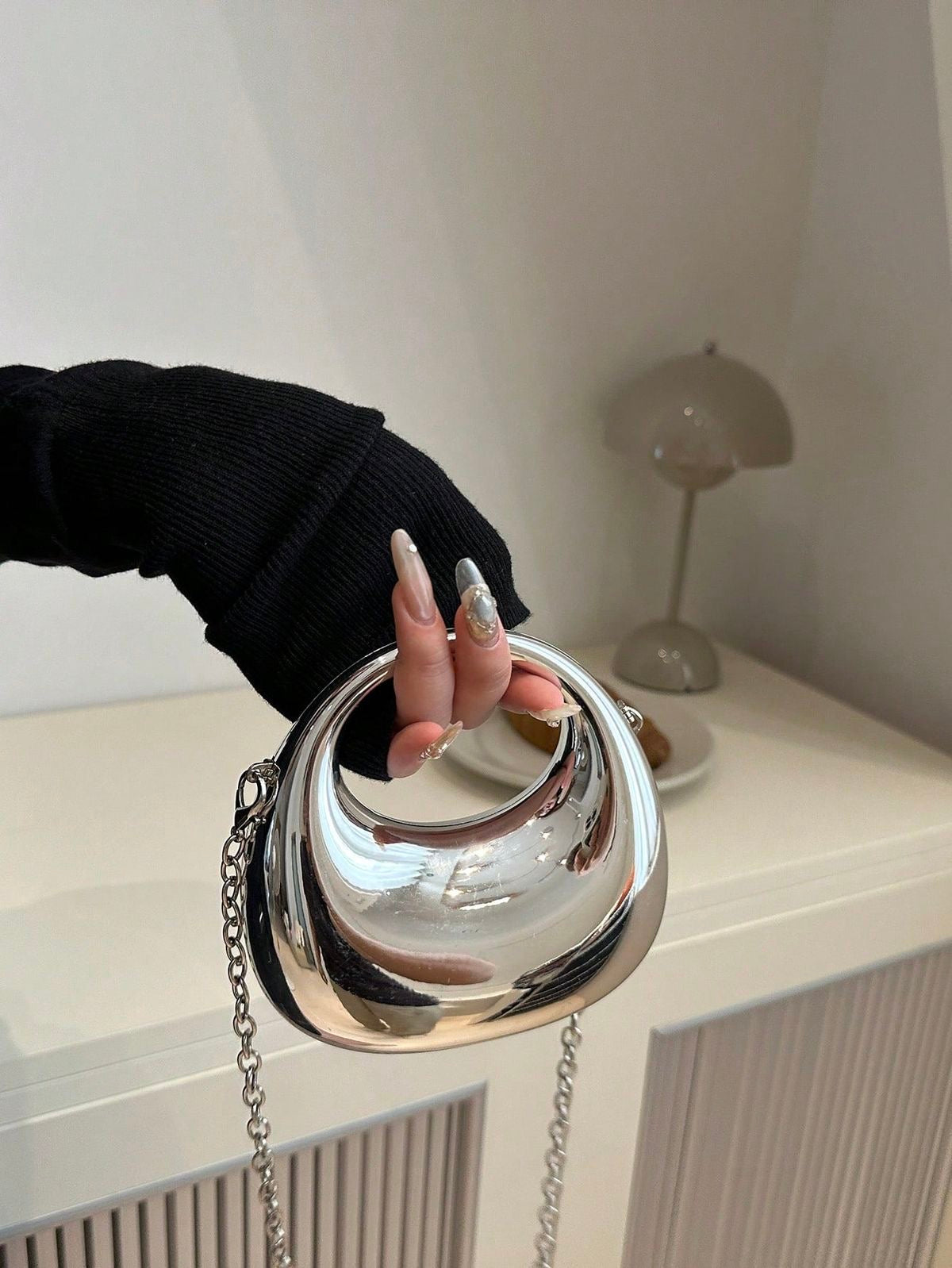 Cresent Silver Bag