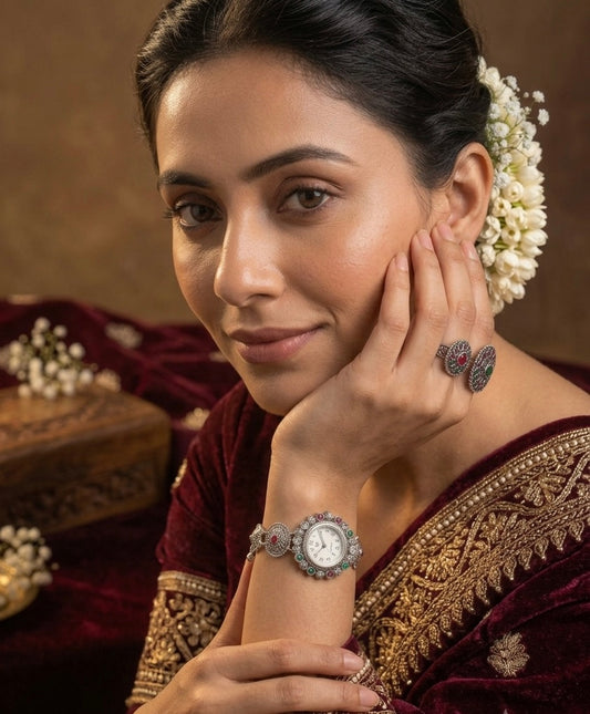 Indira Oxidised Kashmiri Watch