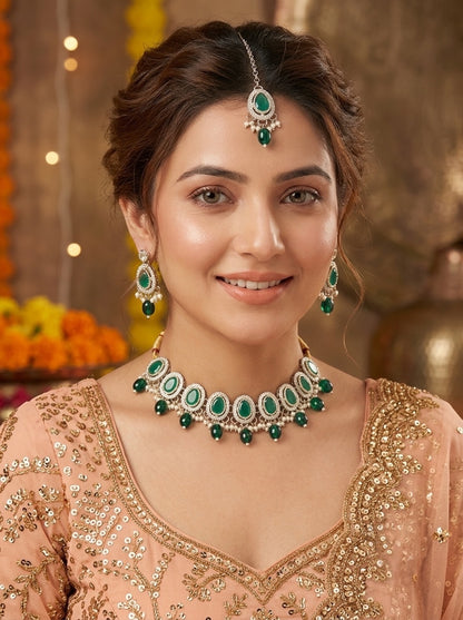 Nysa Emerald Necklace Set