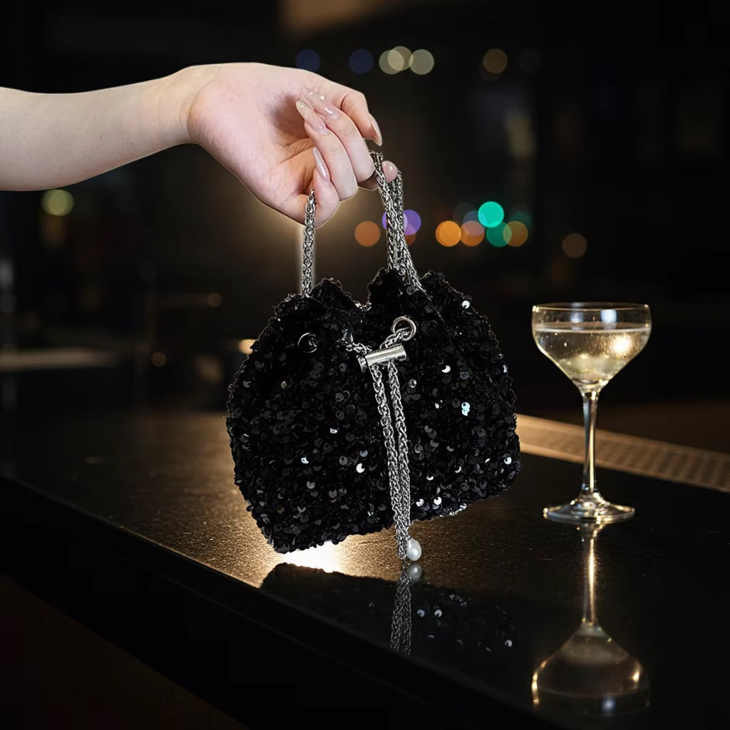 Olivia Sequins Cocktail Clutch