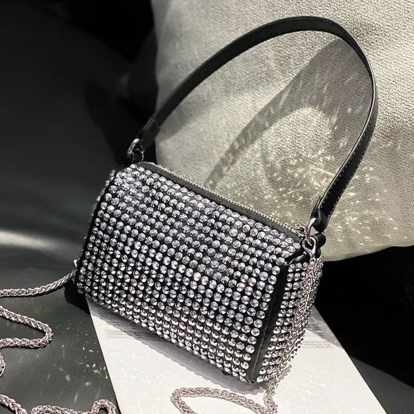Silver Rhinestone Bag