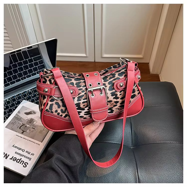 Cheetah Girl Maroon Bag