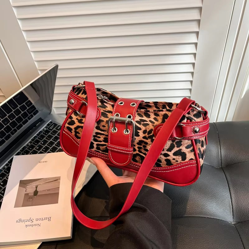 Cheetah Girl Maroon Bag