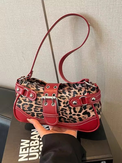Cheetah Girl Maroon Bag