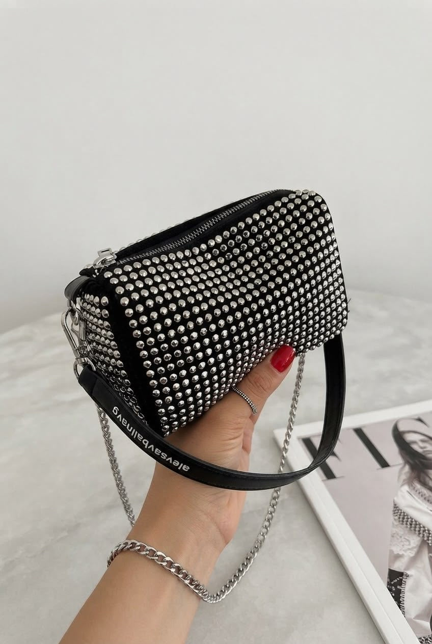 Silver Rhinestone Bag