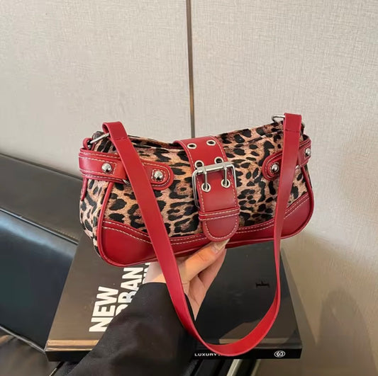 Cheetah Girl Maroon Bag