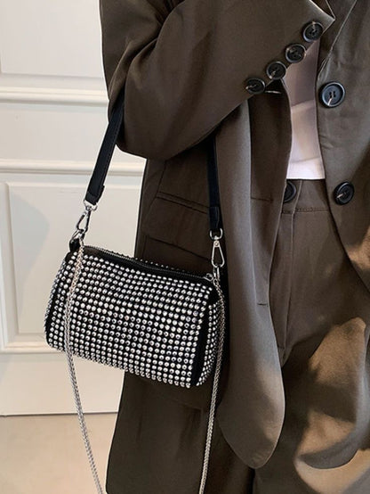 Silver Rhinestone Bag