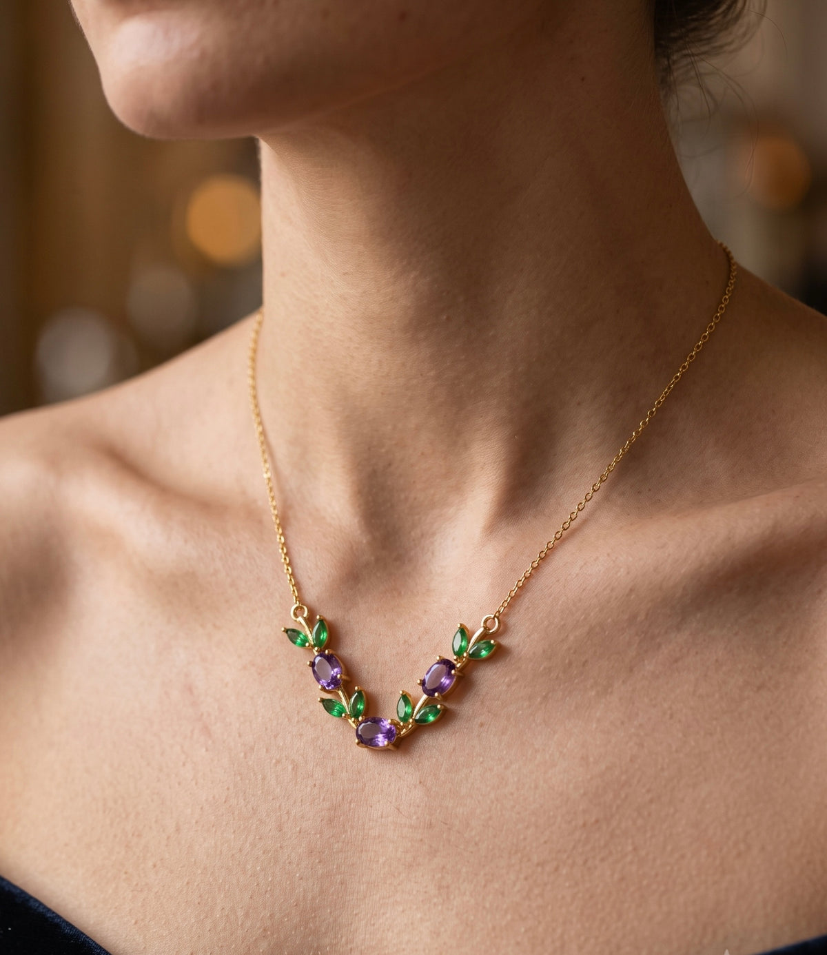 Tulip Lilac Necklace