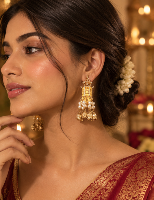 Latern Diwali Light Up Earrings